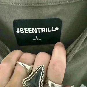 BeenTrill vintage old Y2K Streetwear Shirt Army long fit